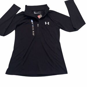 Under Armour HeatGear Black 1/4 Zip Pullover Size Small NWT